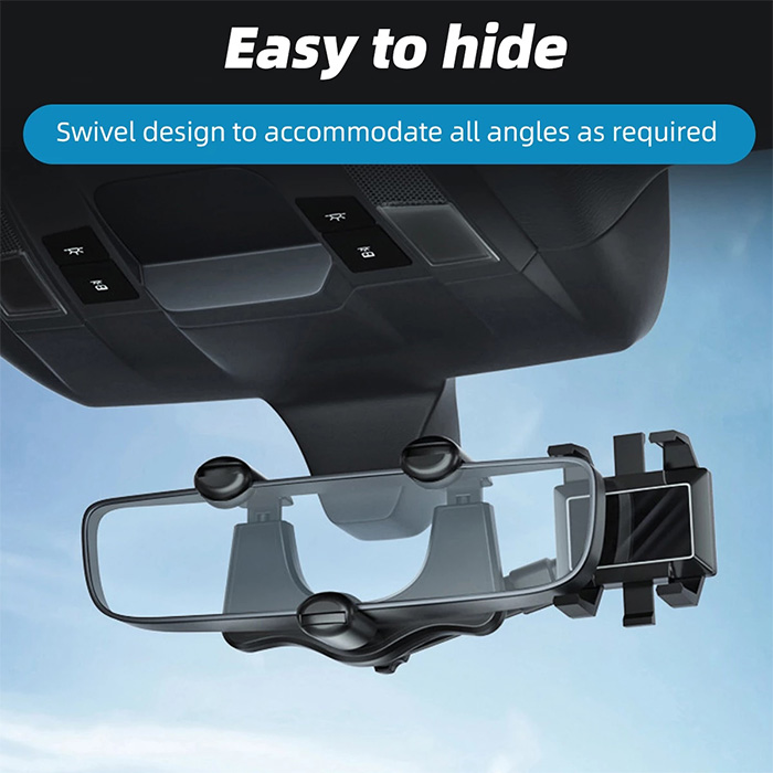 RotatableCarHolder, е държач за телефон с 360 градуса въртене, който може да се монтира на задното огледало - Image 10