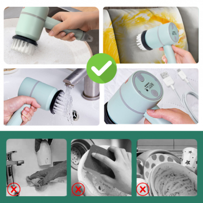 SCRUBBER, Безжичен комплект електрически четки за почистване - Image 4
