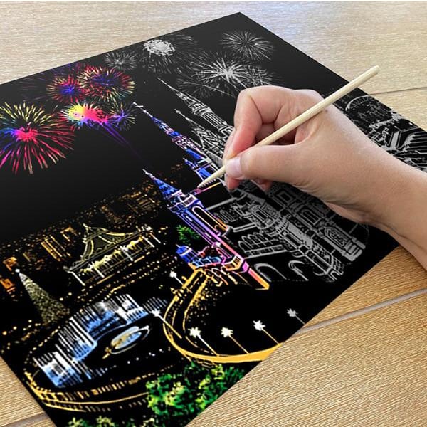 ScratchArt, 6-частен комплект за създаване с надписи с 2 илюстрации - Image 6