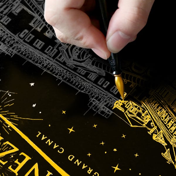 ScratchArt, 6-частен комплект за създаване с надписи с 2 илюстрации - Image 7