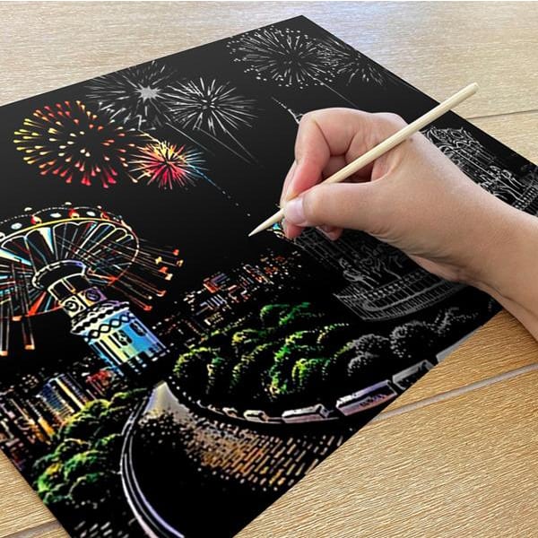 ScratchArt, 6-частен комплект за създаване с надписи с 2 илюстрации - Image 8