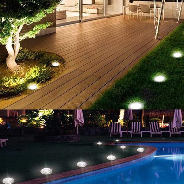 SolarGardenLights, 4 соларни LED градински или пътекови лампи - Image 3
