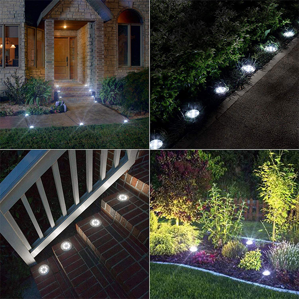 SolarGardenLights, 4 соларни LED градински или пътекови лампи - Image 7