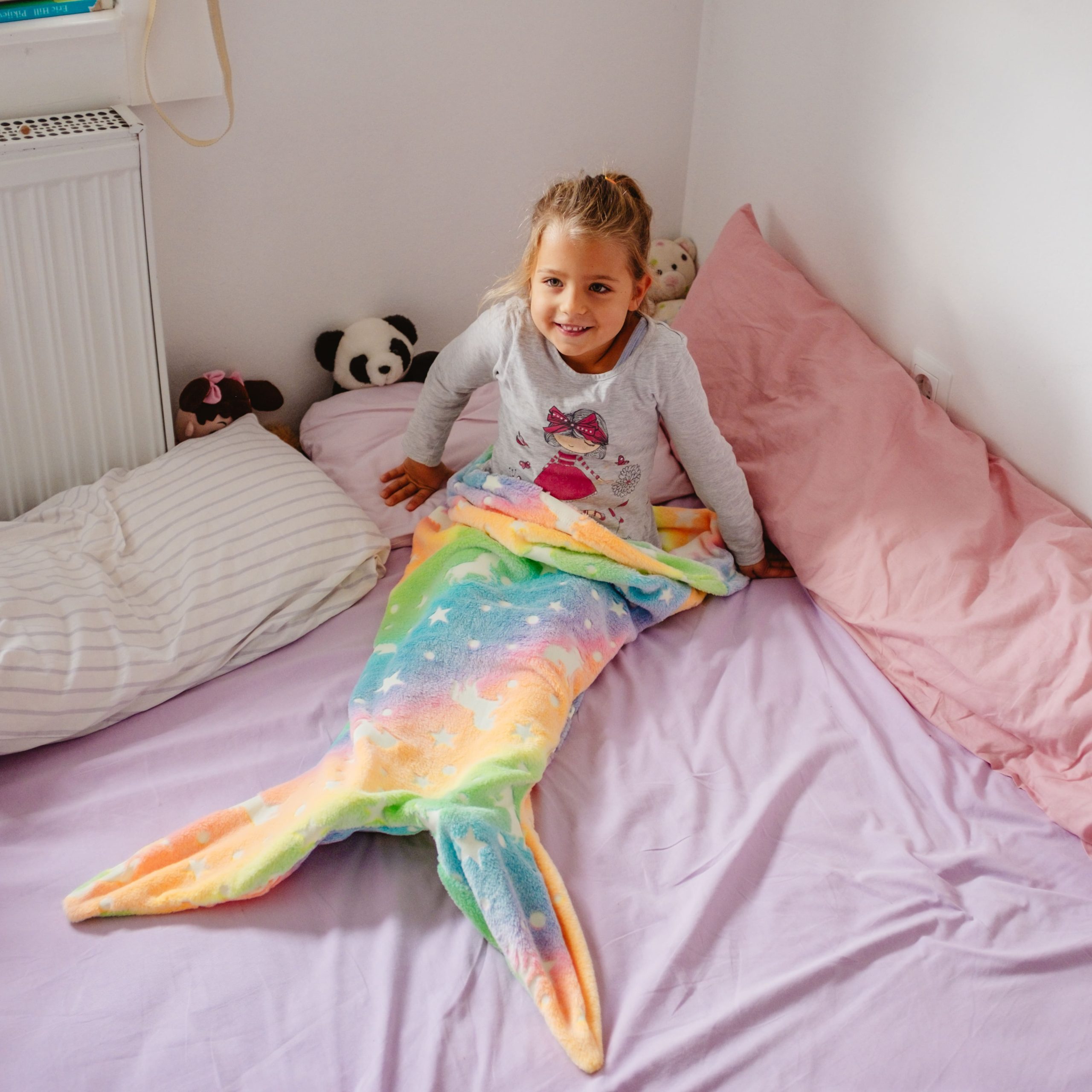 SparkleMermaid, подаръчен комплект с одеяло за момиче и комплект за създаване на диаманти и стикери БЕЗПЛАТНО - Image 5