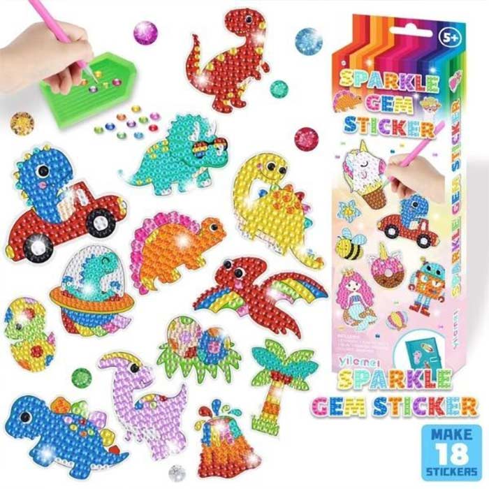 SparkleStickers, творчески комплект за поставяне на цветни диаманти върху стикери - Image 9