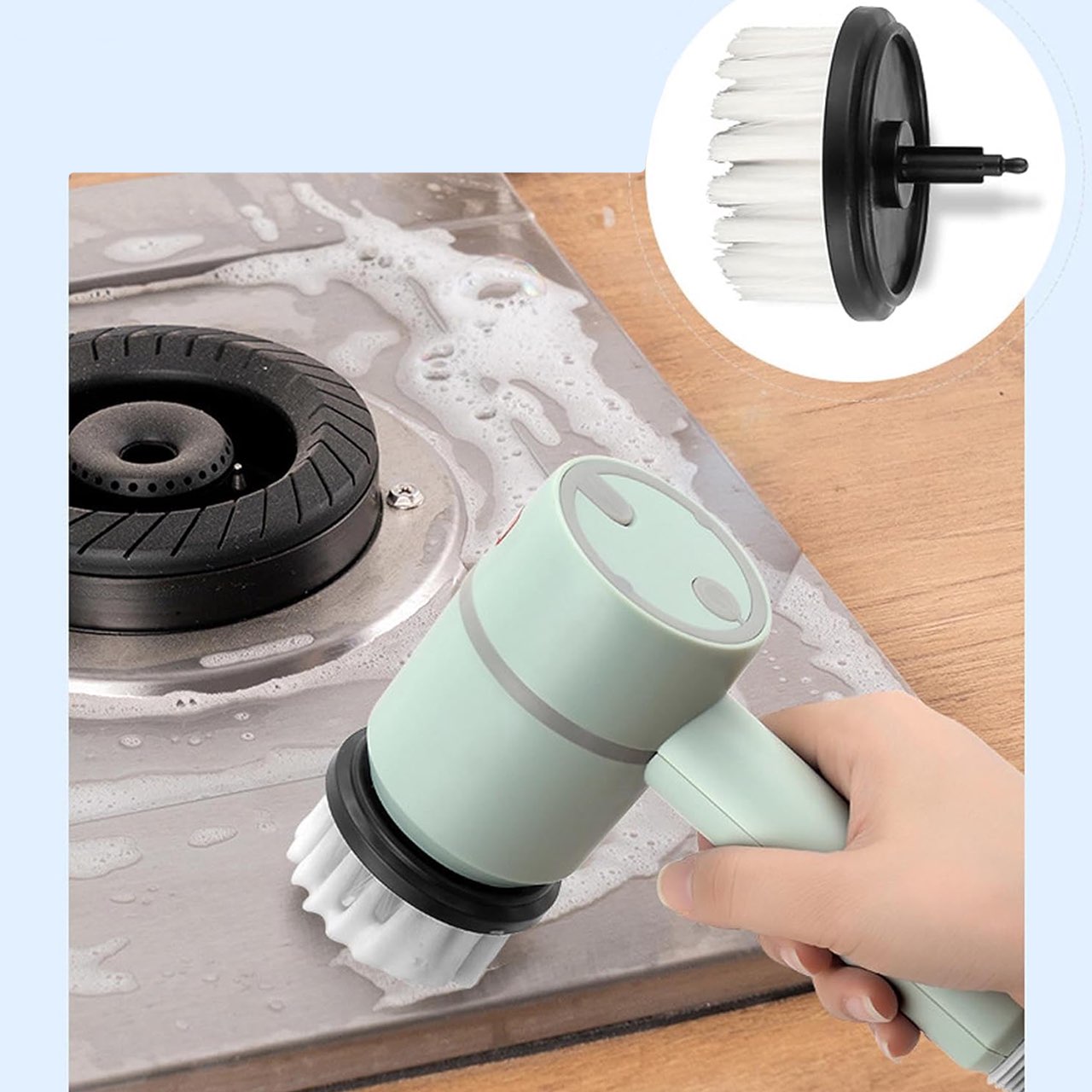 Spinny, многофункционална електрическа почистваща гъба с 360° въртяща се глава - Image 6