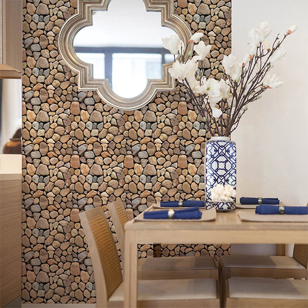Stones3DWallpaper, триизмерни стикери за стена с имитация на камък (10 бр.) - Image 7
