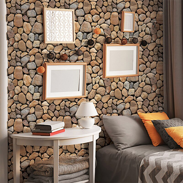 Stones3DWallpaper, триизмерни стикери за стена с имитация на камък (10 бр.) - Image 9