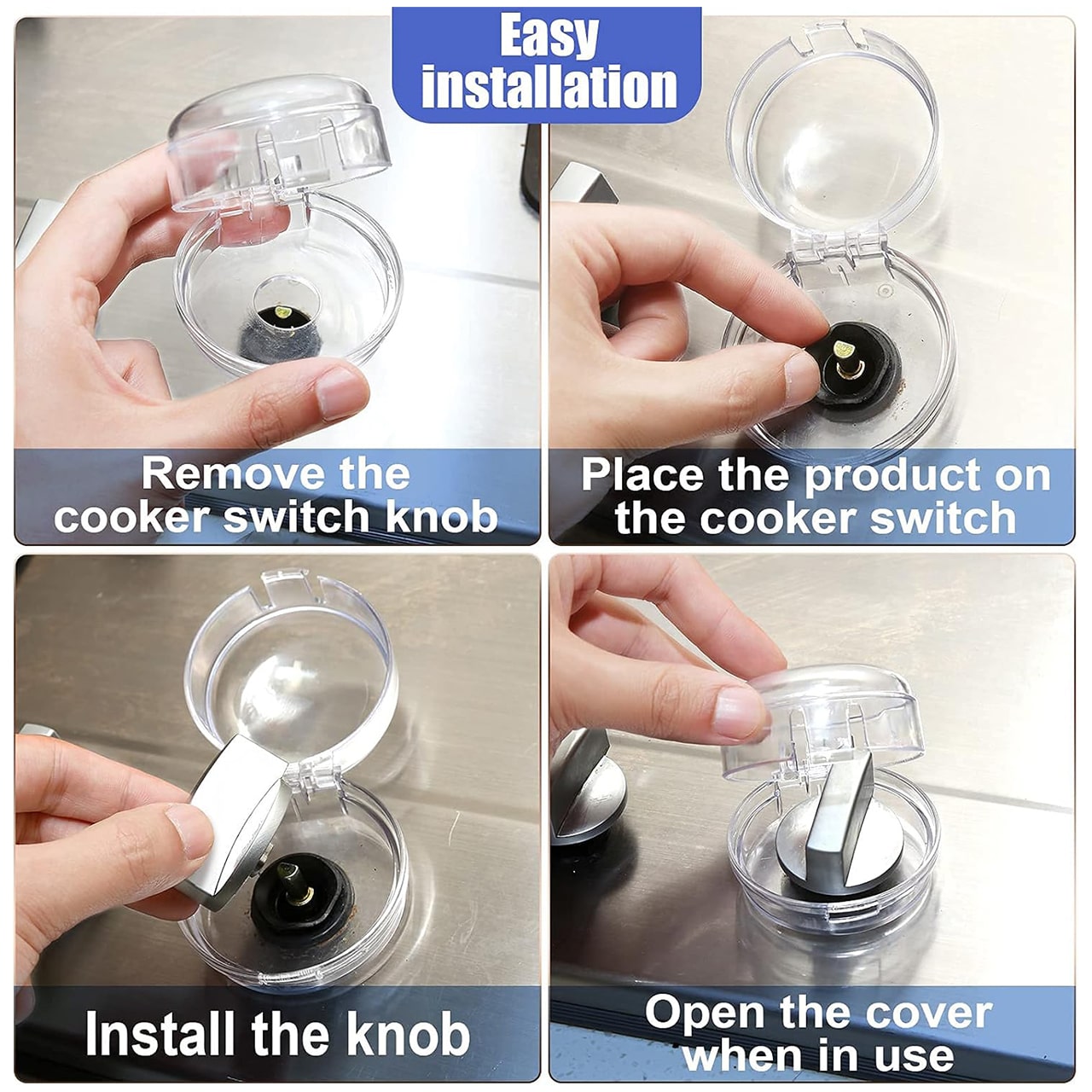 StoveKnob, детска защитна капачка за бутона на котлона (2 броя) - Image 10