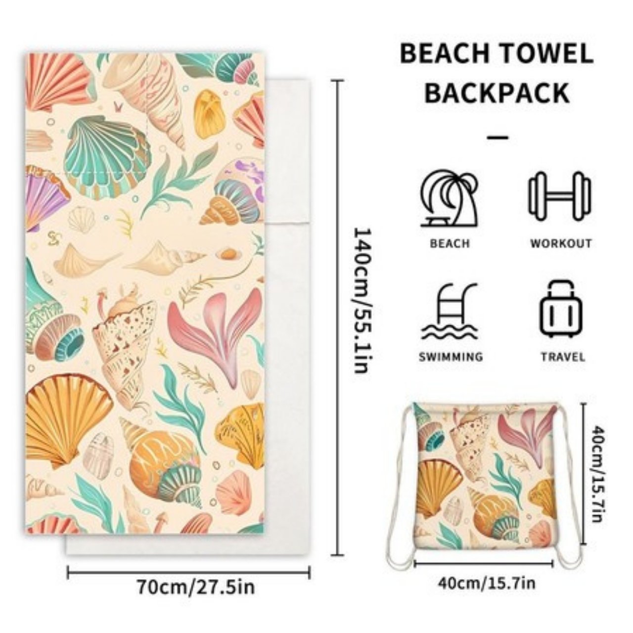 TowelBag, 2in1 кърпа и раница - Image 4