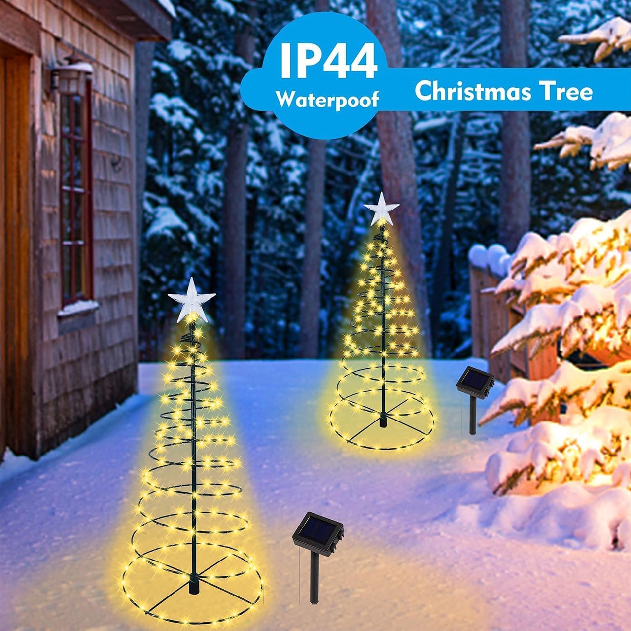TreeSolar, коледно дърво с LED светлини, захранвани от слънчева енергия - Image 4