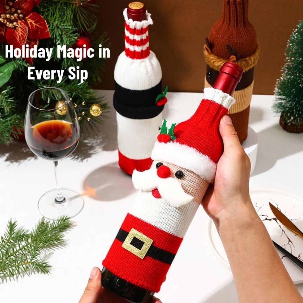 WineSanta, ръкав за бутилка Дядо Коледа - Image 5