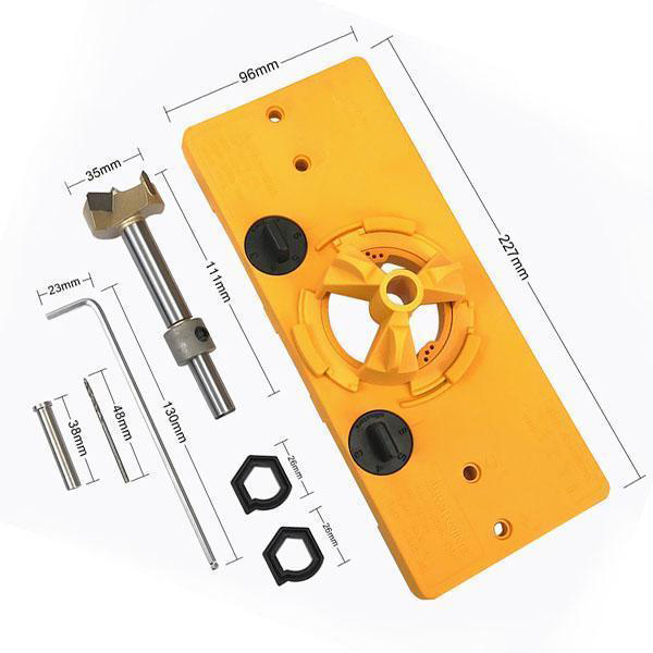 WoodWork, 7-частен комплект инструменти за монтаж на панти (35 мм) - Image 6