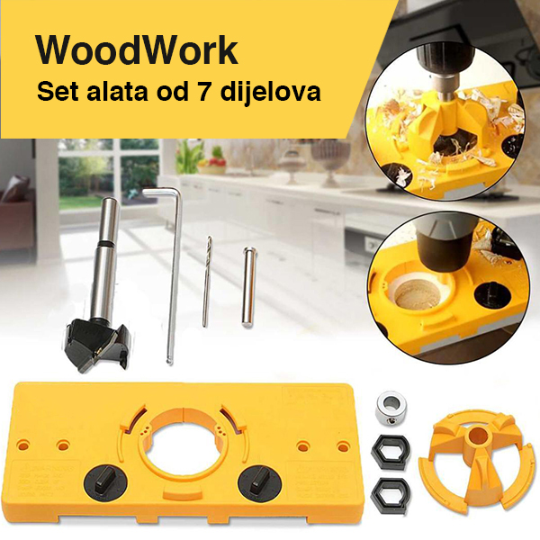 WoodWork, 7-частен комплект инструменти за монтаж на панти (35 мм) - Image 10
