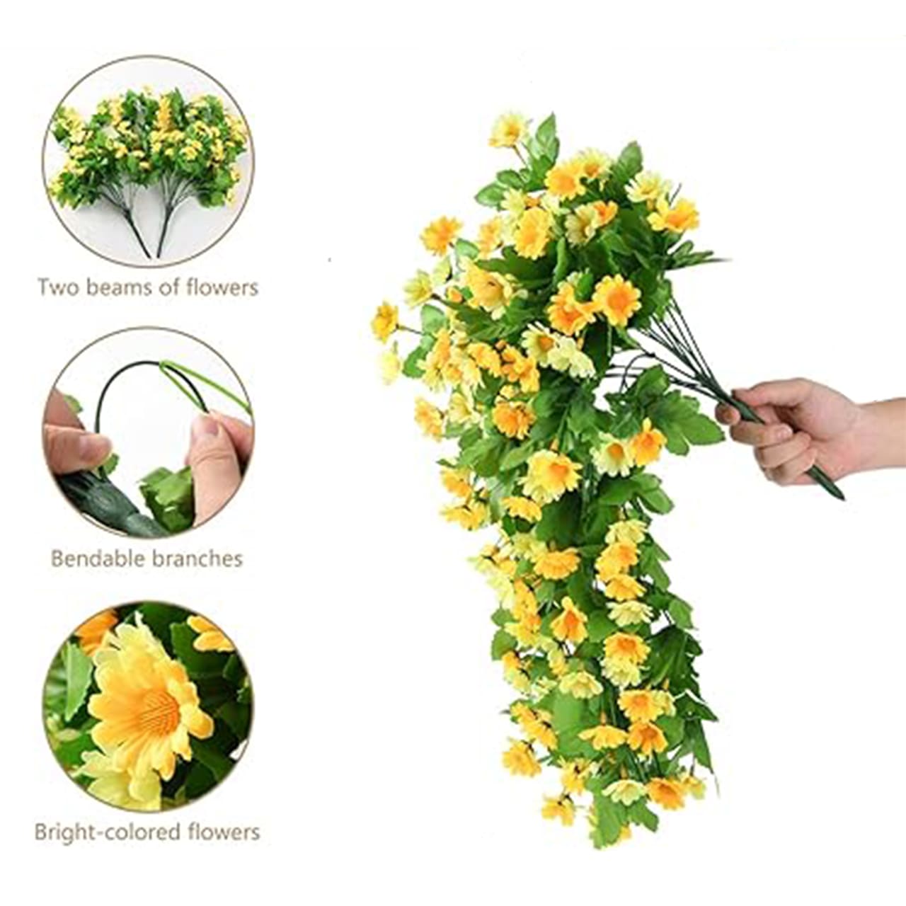 YellowFlowers, изкуствени висящи цветя с естествен вид - Image 4