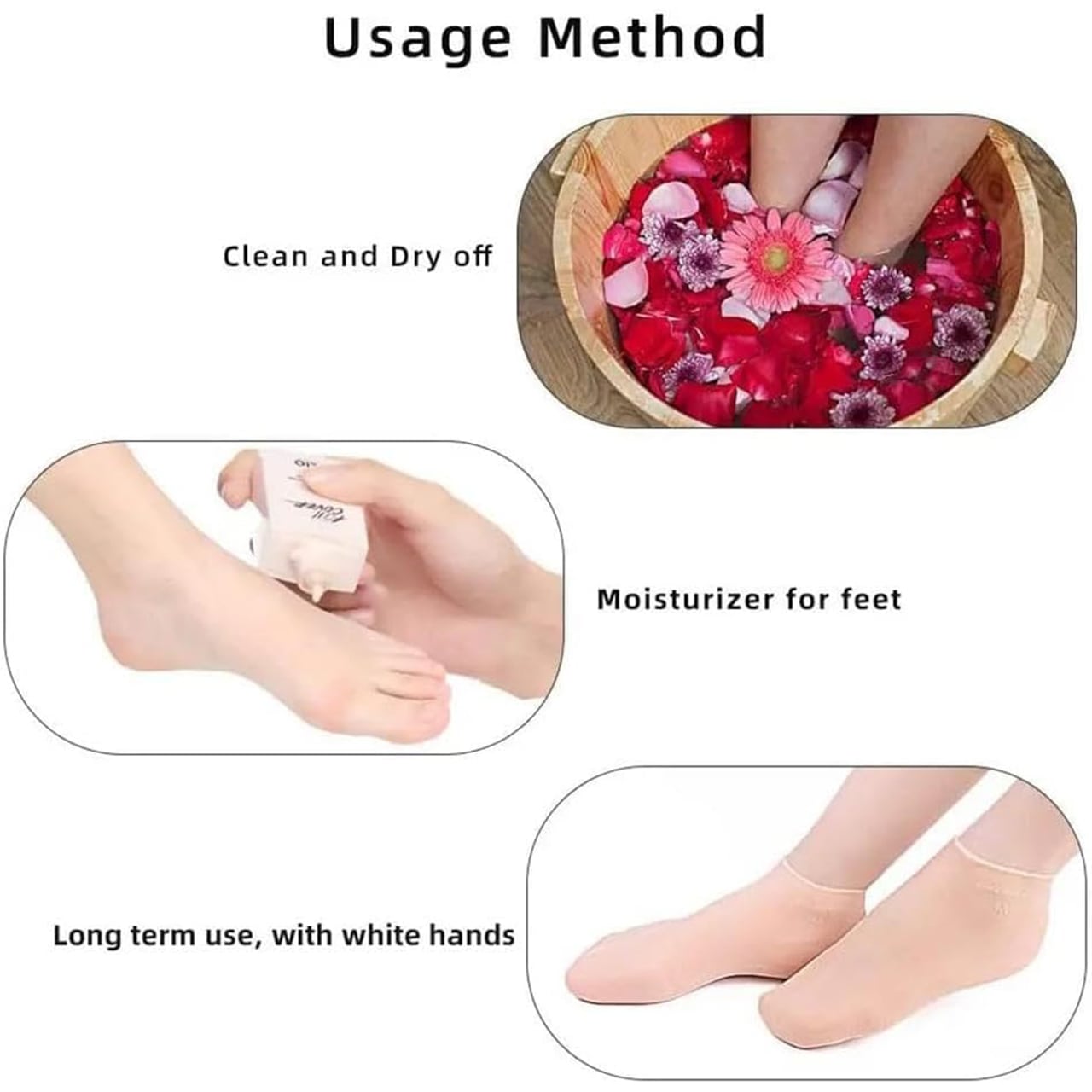 MoistMask, хидратиращи силиконови чорапи за грижа за краката (1+1 БЕЗПЛАТНО ) - Image 4