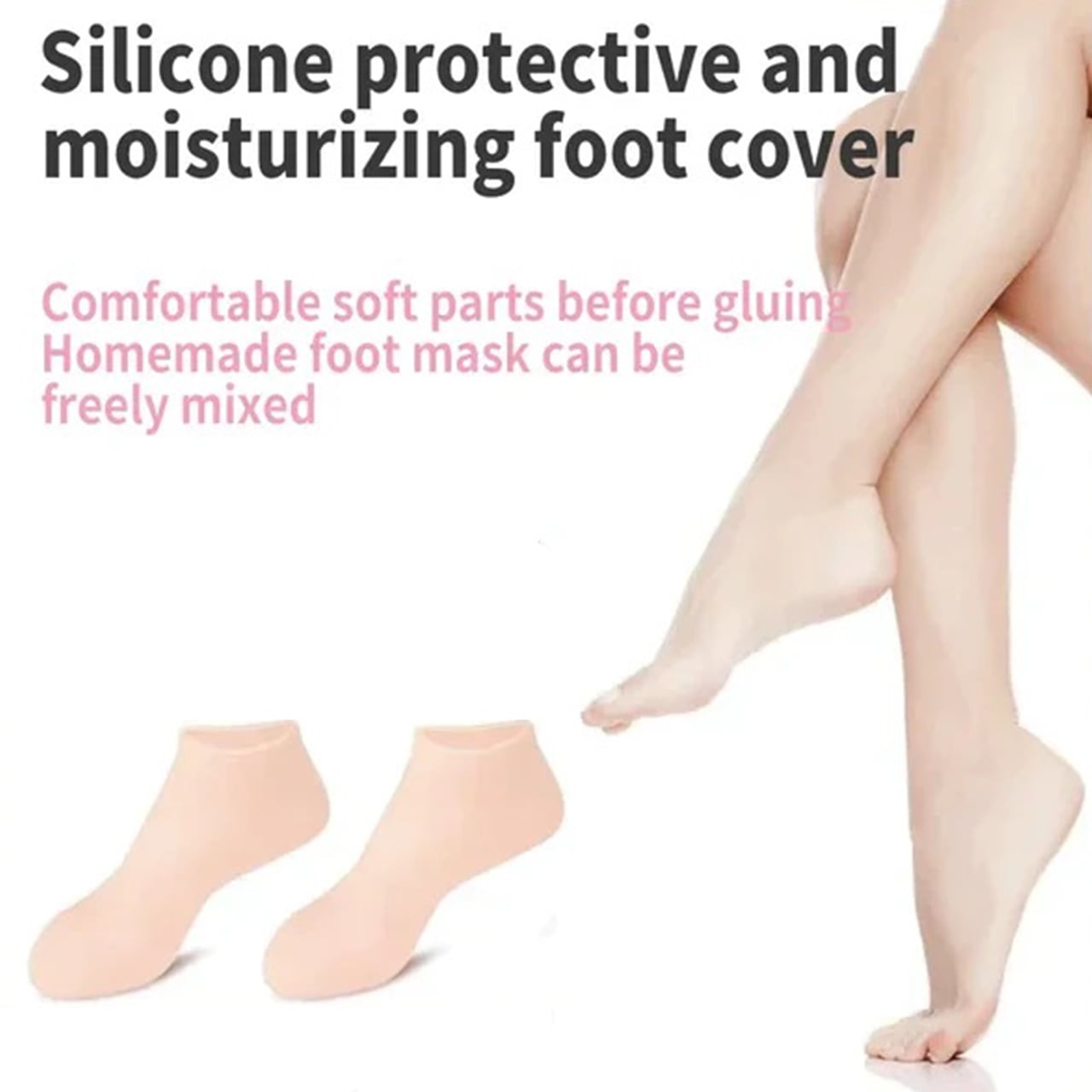 MoistMask, хидратиращи силиконови чорапи за грижа за краката (1+1 БЕЗПЛАТНО ) - Image 2